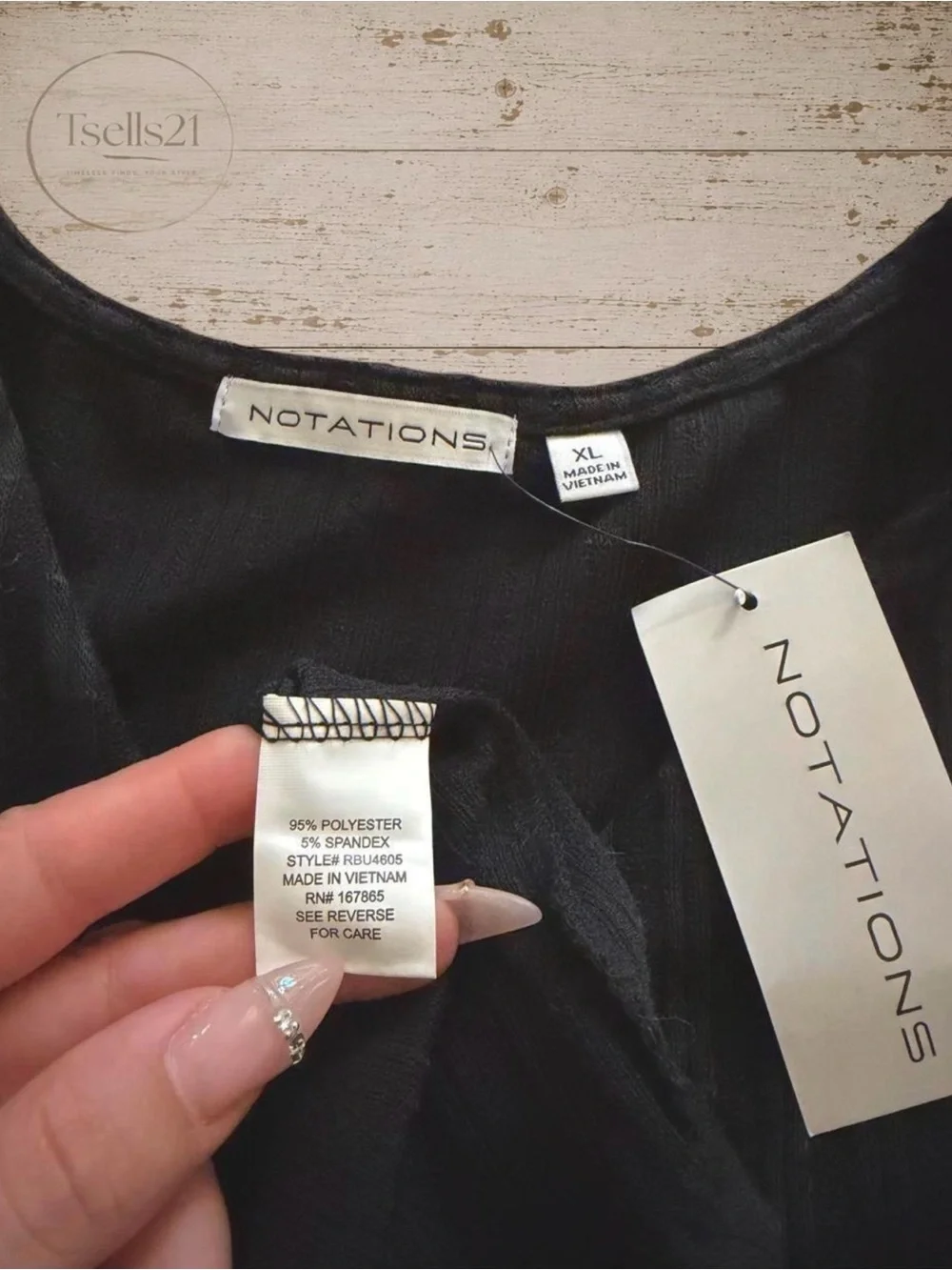 NWT Notations Ribbed Sleeveless Ring Front Top - Size XL